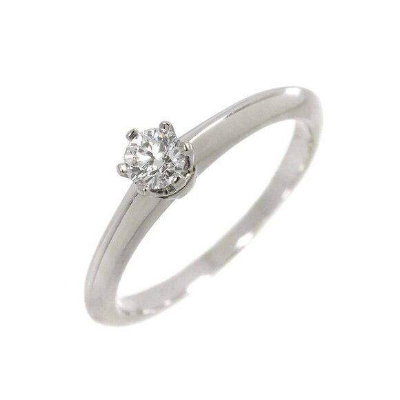 TIFFANY CO. Diamond 0.18ct Ring Platinum Size4.5(US) 90265516